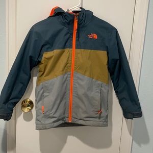 NorthFace Boys Rain/Wind/Fleece zipper coat